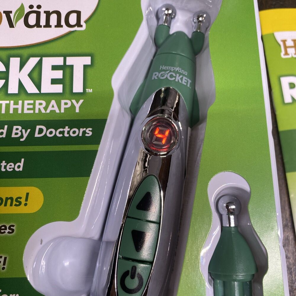 Hempvana Rocket Tens Therapy Pain Relief Pen 3 Unique Heads